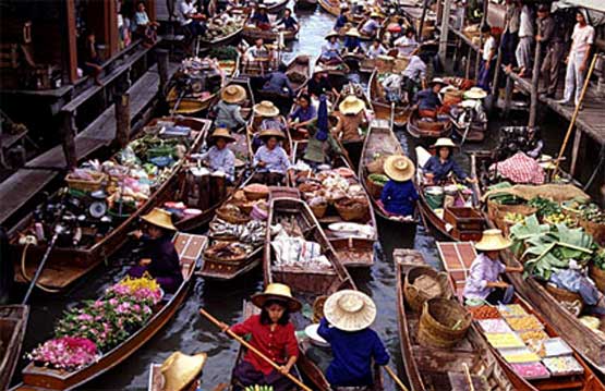 ตลาดน้ำดำเนินสะดวก จังหวัดราชบุรี